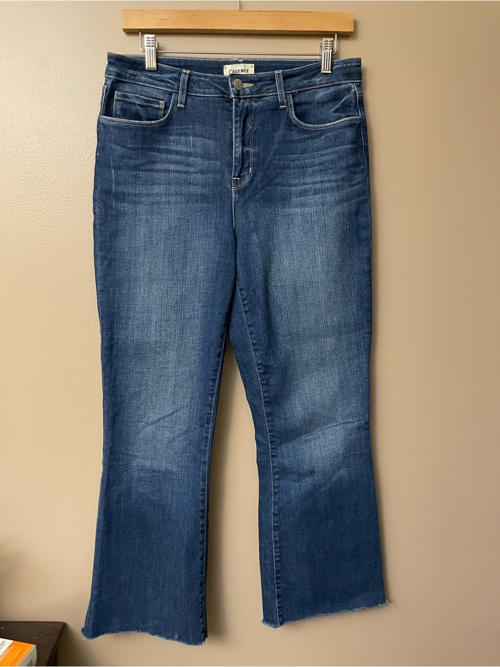 L'AGENCE Women's Blue Wide Leg ankle style bootcut Jeans Sz.28 /6